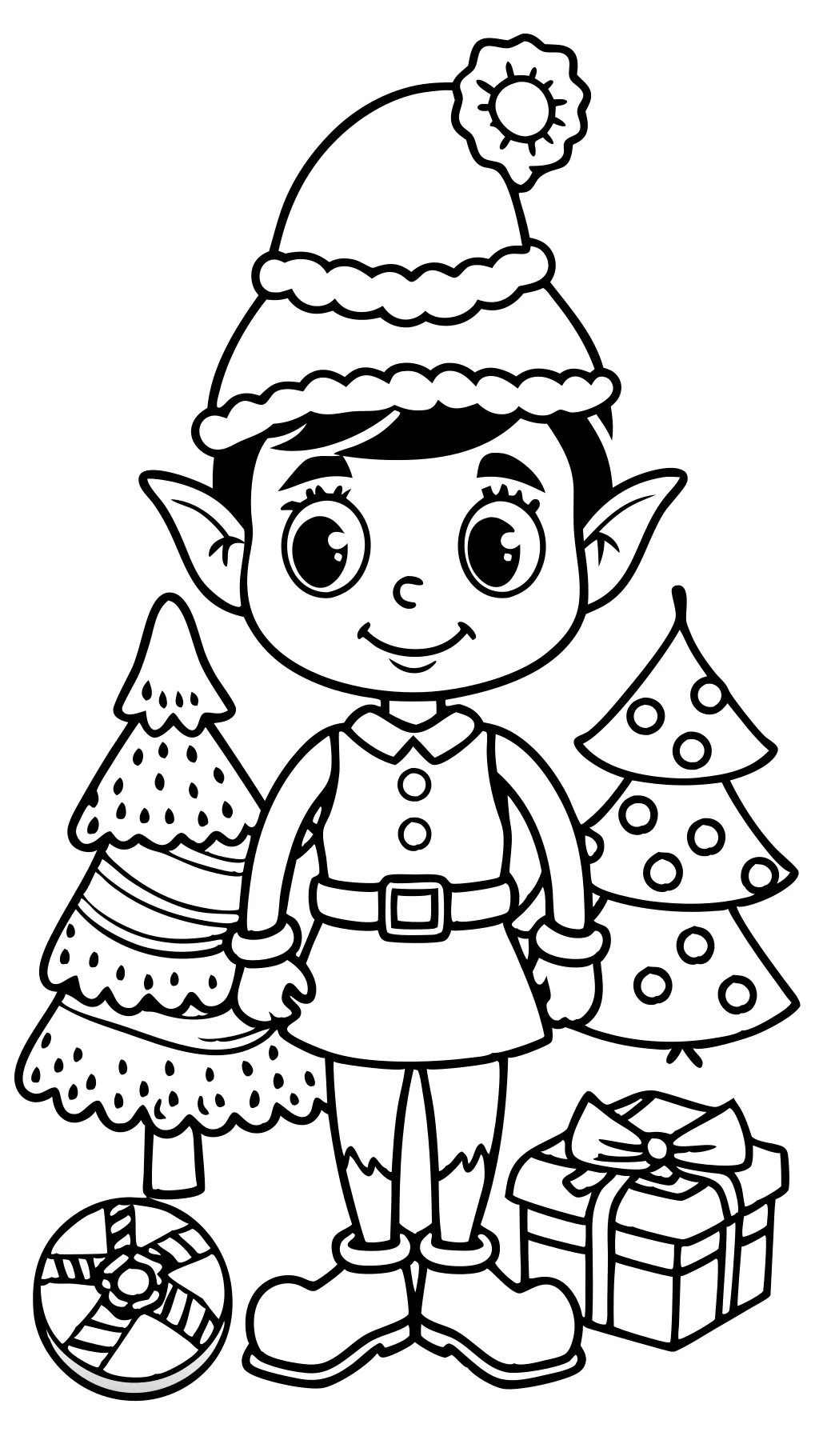 coloring pages of elf on a shelf